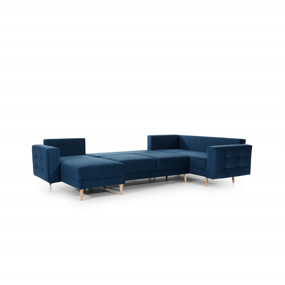 U shape sofa Elsgard U Reversible, Mat Velvet 75, green, H93x326x202cm