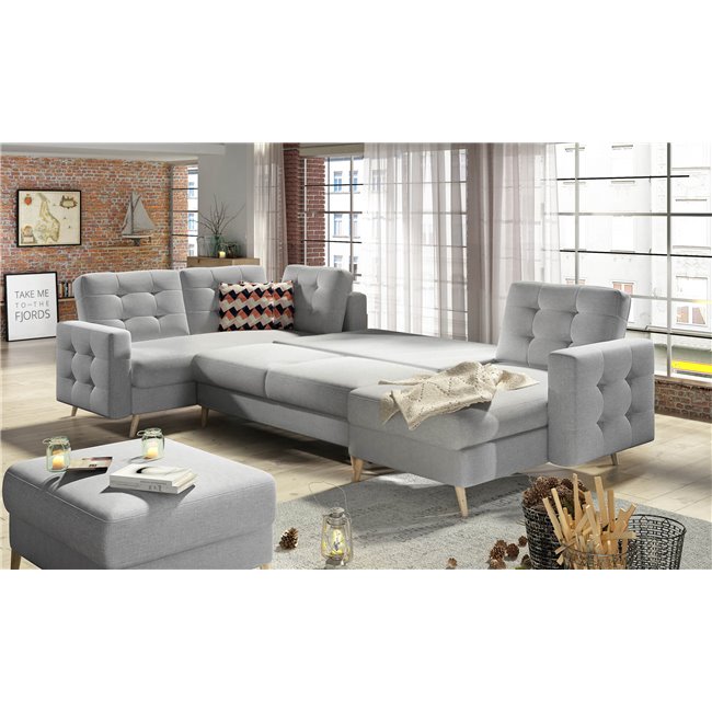 U shape sofa Elsgard U Reversible, Monolith 29, brown, H93x326x202cm