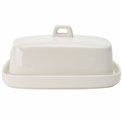 Butter dish, porcelain, white, H5.5x16cm