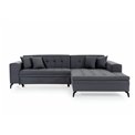 Corner sofa Elsolange L, Savoi 1, gray, H80x292x196cm