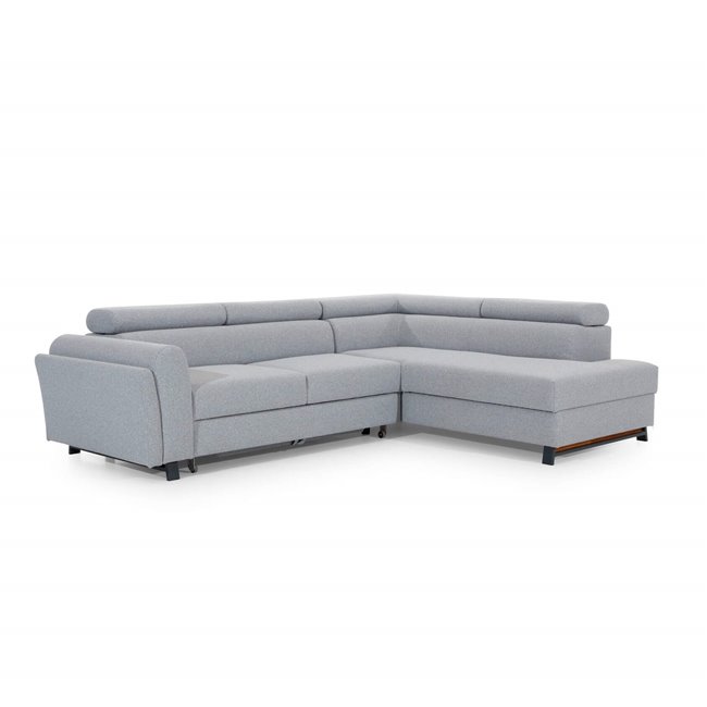 Corner sofa Elkairos R, Omega 68, yellow, H95x265x200cm