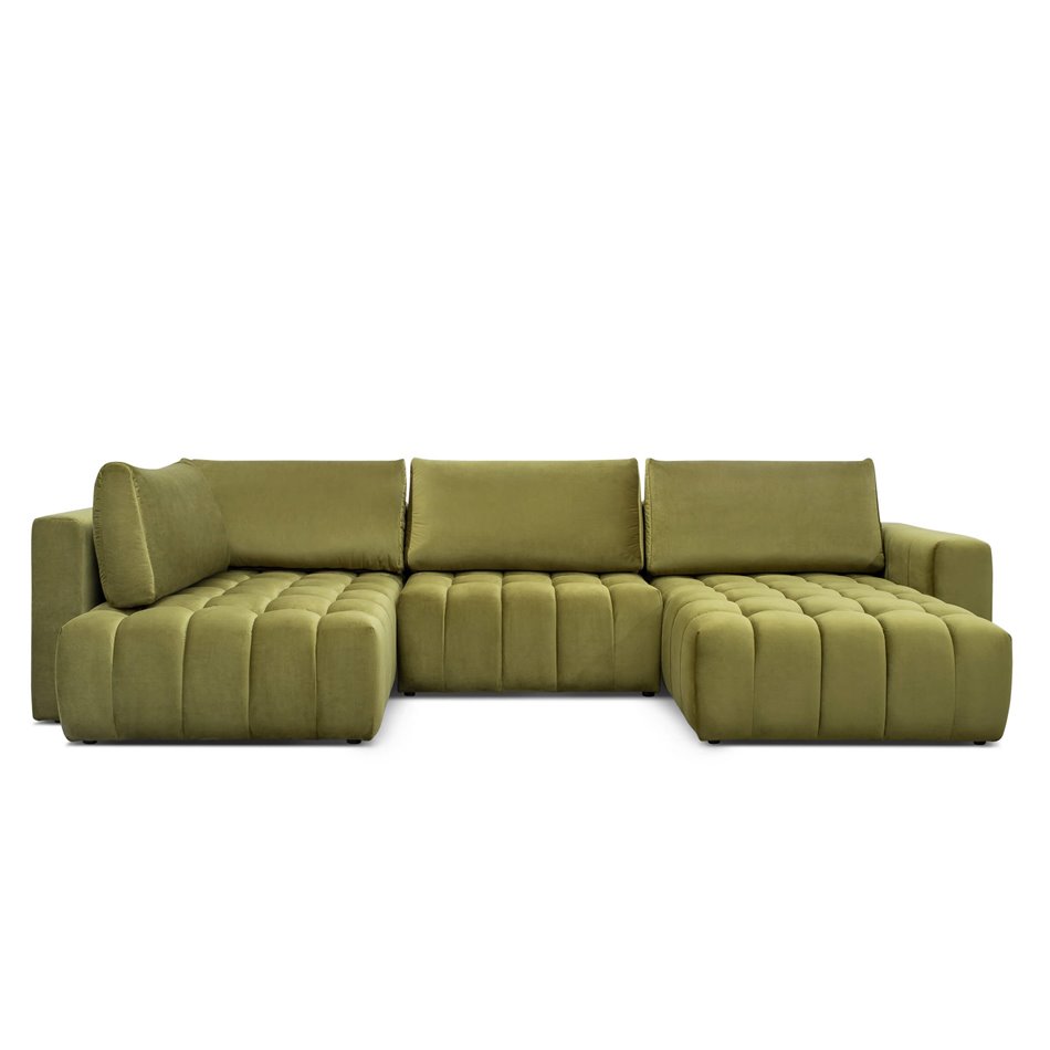 U shape sofa Elonito U Right, Nube 6, gray, H92x340x170cm