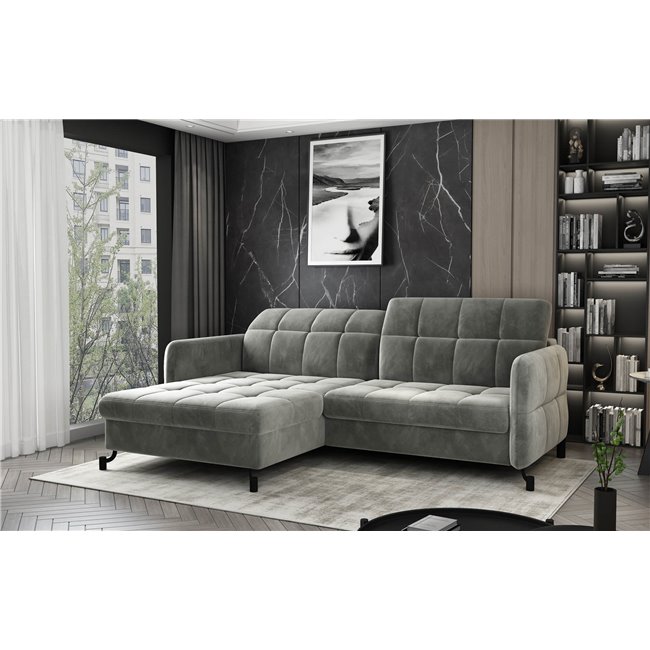 Угловой диван Elorelle L, Monolith 84, серый, H105x225x160см