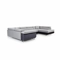 U shape sofa Eletto U Left, Sawana 14, black, H90x340x58cm
