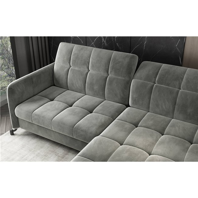 Corner sofa Elorelle L, Grande 75, blue, H105x225x160cm