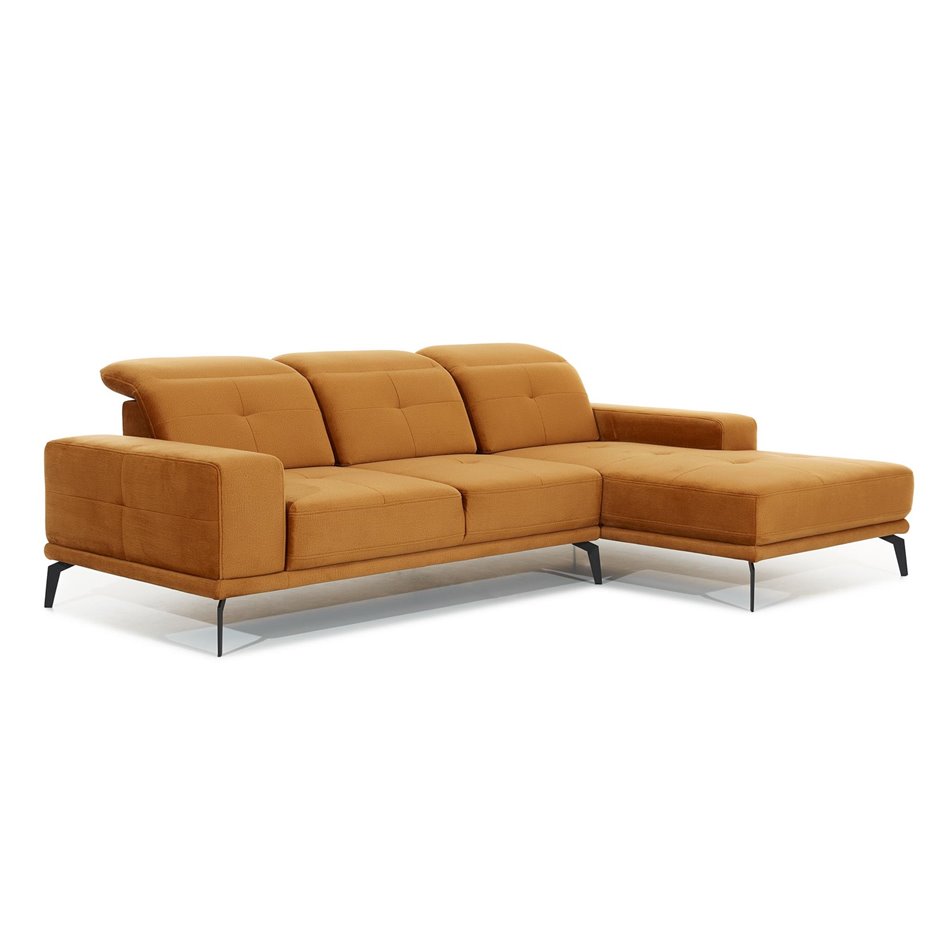 Corner sofa Eltorrenso R, Soft 17, white, H98x265x53cm