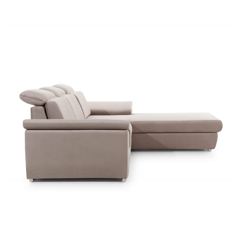 Corner sofa Eltrevisco L, Omega 91, pink, H100x272x216cm