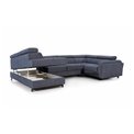 U shape sofa Elscada U Right, Grande 75, blue, H98x330x200cm