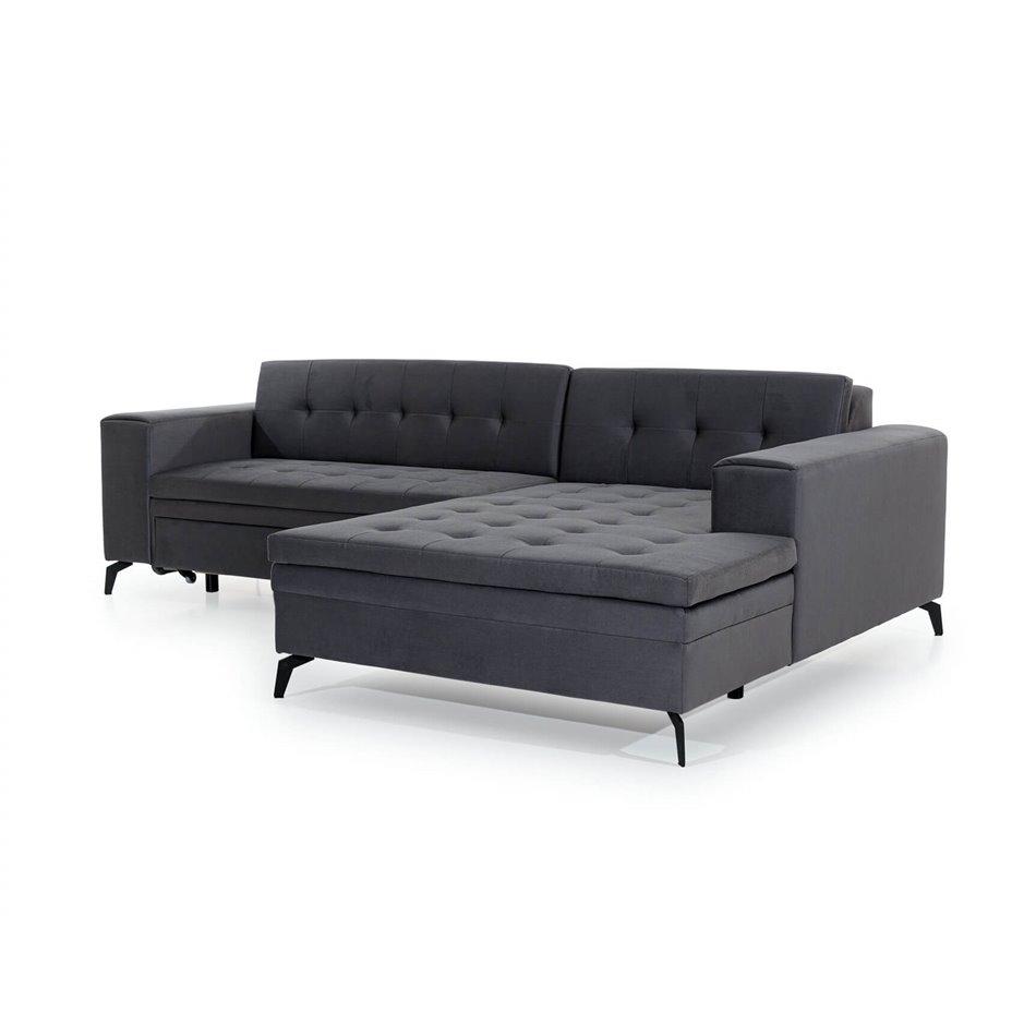 Corner sofa Elsolange L, Savoi 7, gray, H80x292x196cm