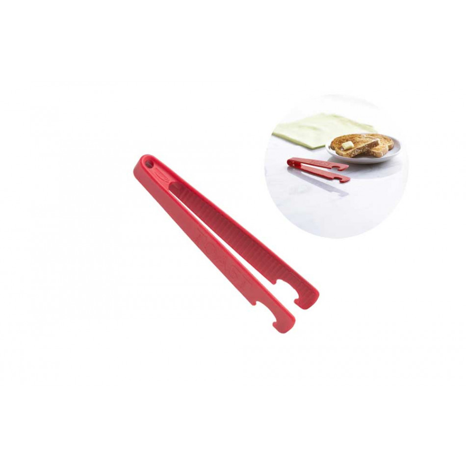 Toater tong, red color, 8.5cm
