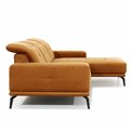 Corner sofa Eltorrenso R, Mat Velvet 63, pink, H98x265x53cm