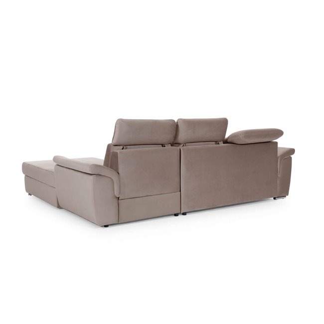 Corner sofa Eltrevisco L, Monolith 29, brown, H100x272x216cm