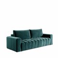 Sofa bed Elazaro, Mat Velvet 99, black, H92x247x97cm