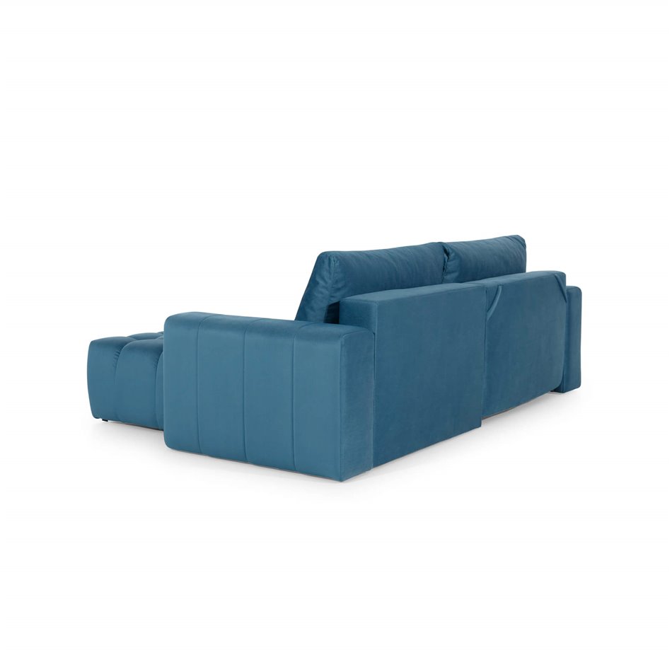 Угловой диван Ebonett L, Grande 75, синий, H92x250x175см
