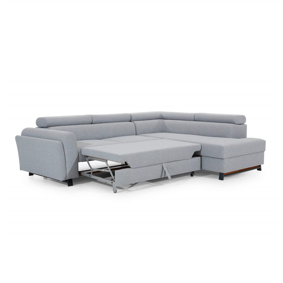 Corner sofa Elkairos R, Omega 68, yellow, H95x265x200cm