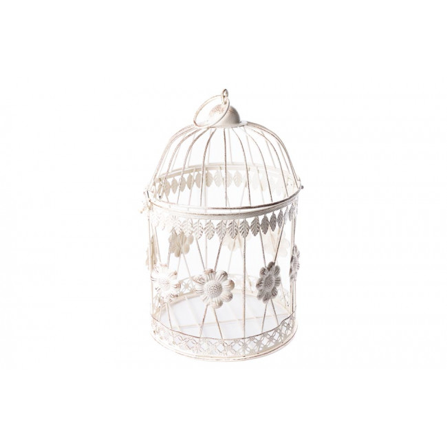 Deco Bird Cage Marlena L, antique/cream, H35cm, D19cm
