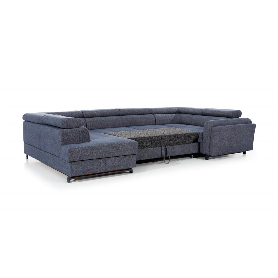 U shape sofa Elscada U Left, Monolith 97, gray, H98x330x200cm
