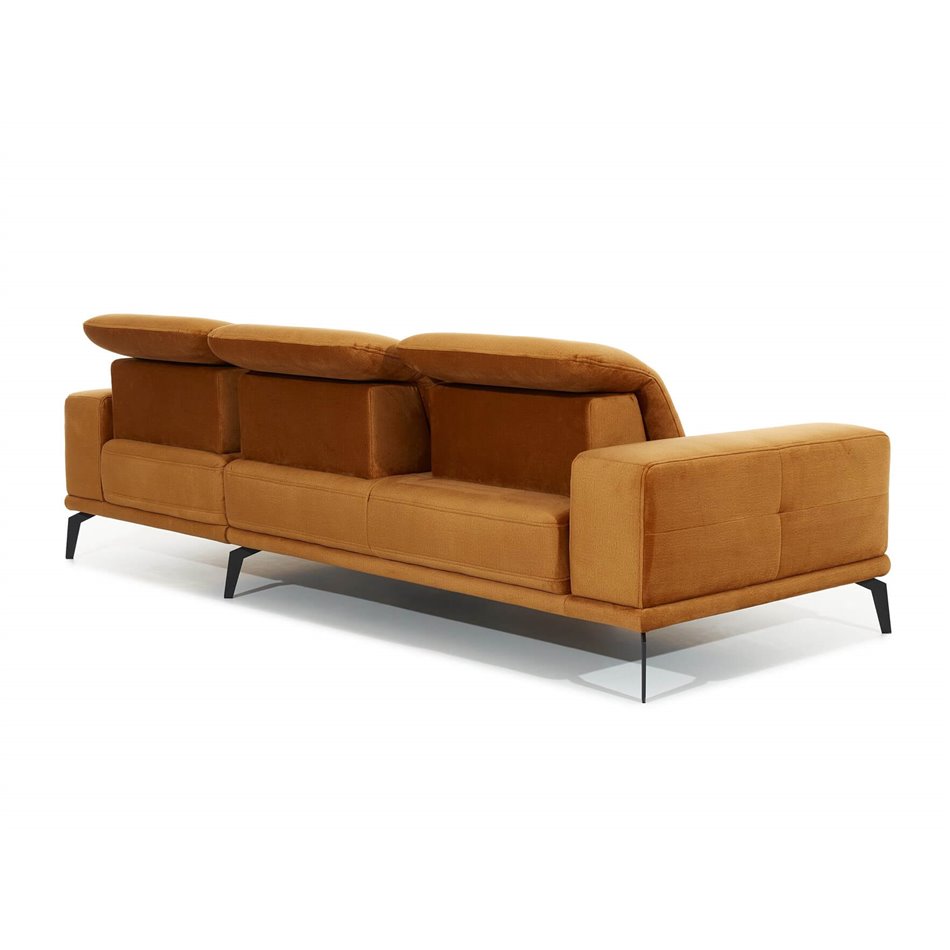 Corner sofa Eltorrenso R, Dora 28, brown, H98x265x53cm