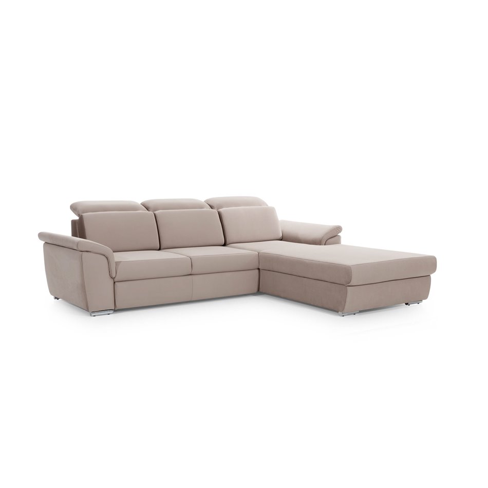 Corner sofa Eltrevisco L, Berlin 03, beige, H100x272x216cm