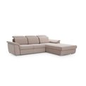 Corner sofa Eltrevisco R, Monolith 09, light brown, H100x272x216cm