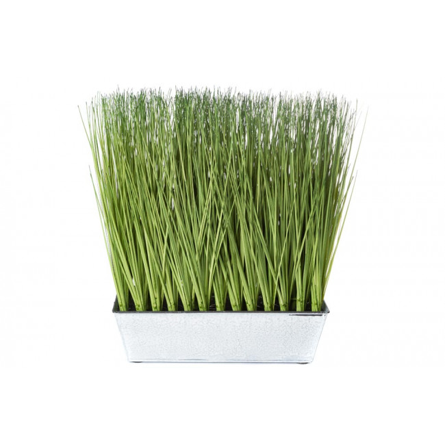 Grass in metal pot, H38cm