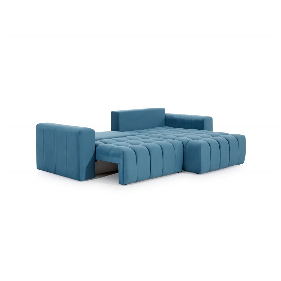 Угловой диван Ebonett L, Grande 75, синий, H92x250x175см