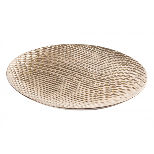 Декоративная тарелка Hawana L, золотистая, D35cm