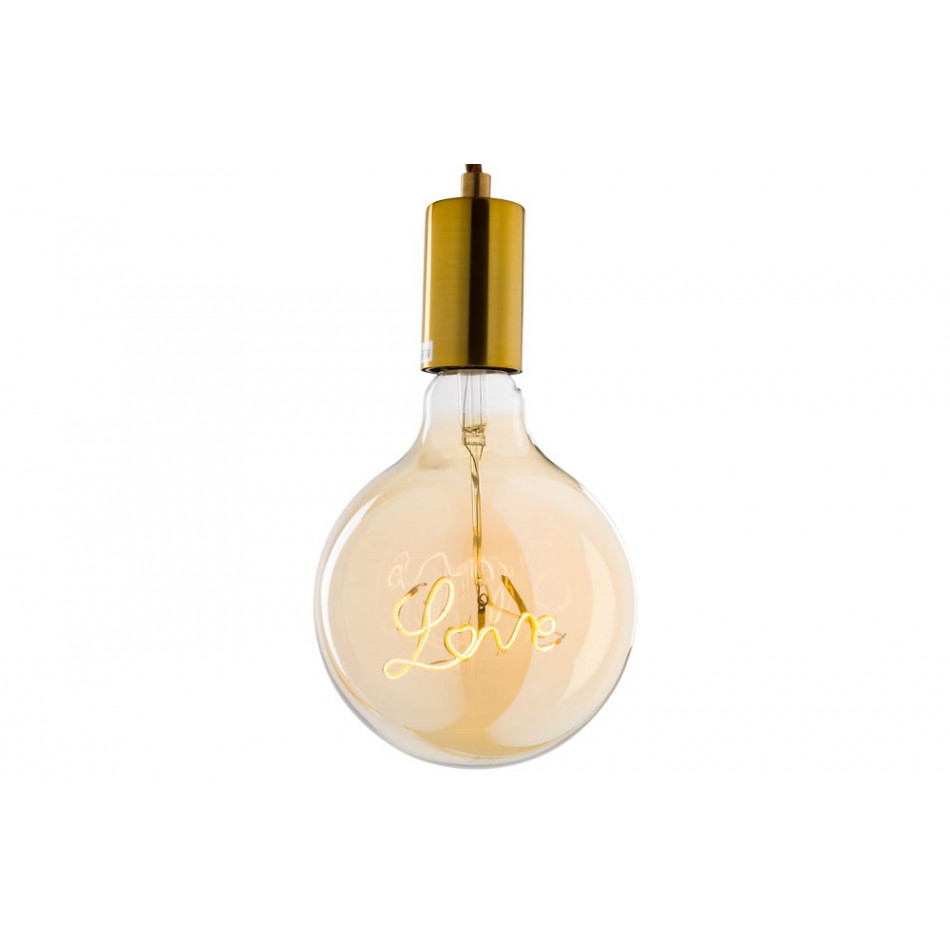Decorative LED bulb, amber, 4W E27, D12.5x17.2cm