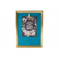 Photo frame Iskola, blue, blue/golden, 21x30cm