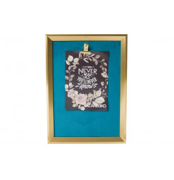 Фоторамка Iskola, синяя / золотая, 21x30cm