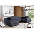 U shape sofa Elscada U Left, Sawana 21, gray, H98x330x200cm