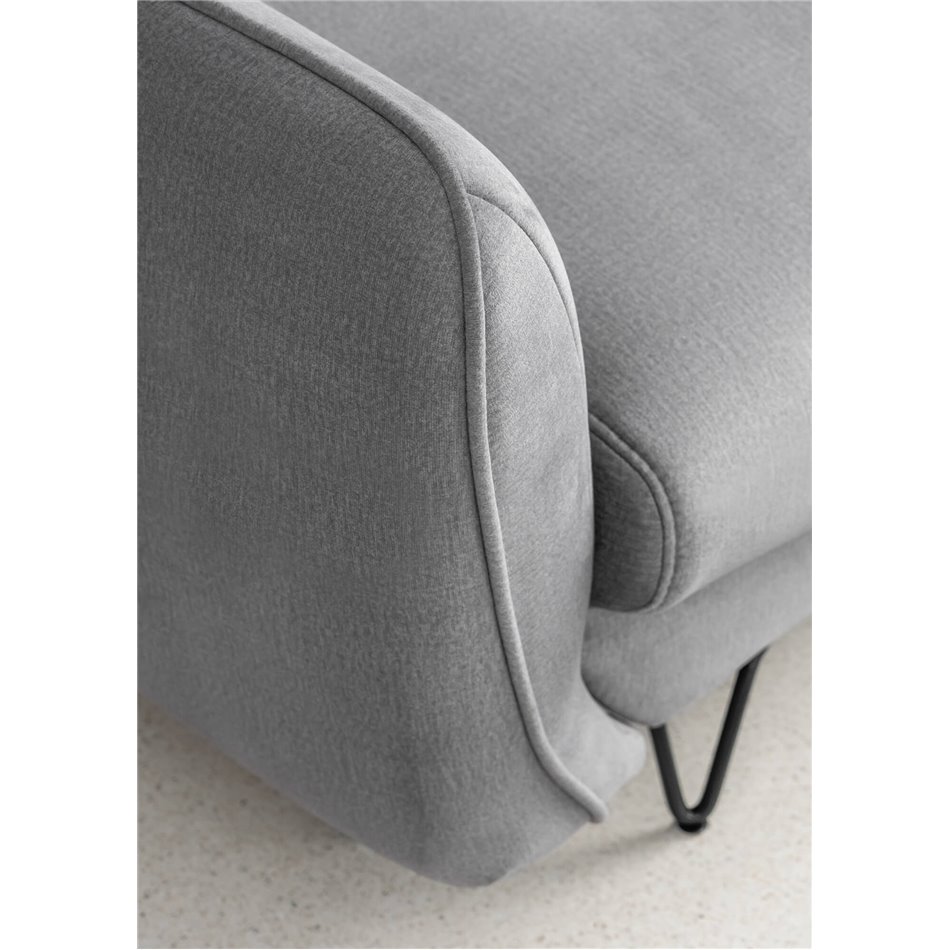 Угловой диван Elsilva L, Loco 06, серый, H100x276x201см