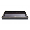 Tray, black/golden S, 34.5x25x4cm