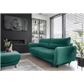 Sofa bed Elsilva, Flores 10, black, H90x236x95cm