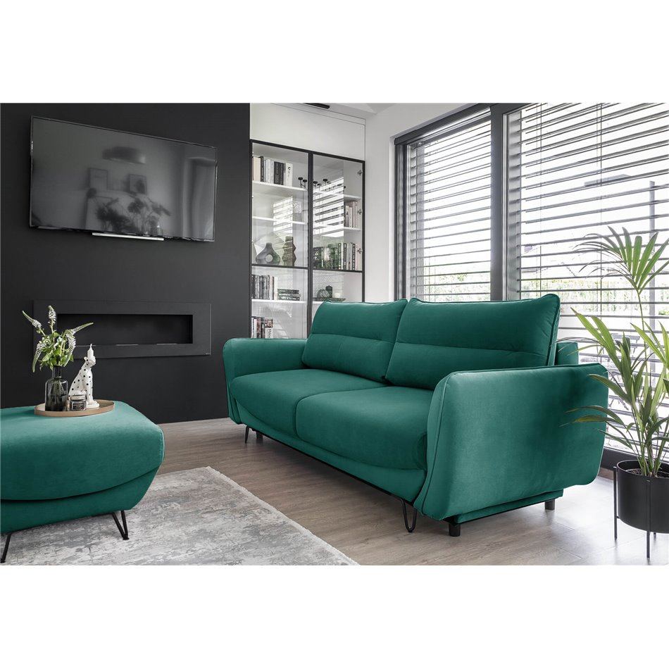 Sofa bed Elsilva, Marte 130, gray, H90x236x95cm