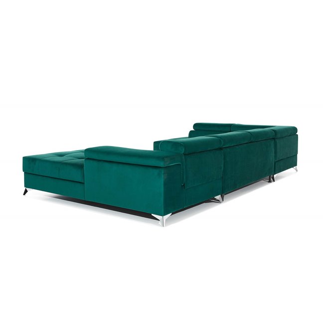 U shape sofa Elduaro U Left, Kronos 09, blue, H90x345x202cm