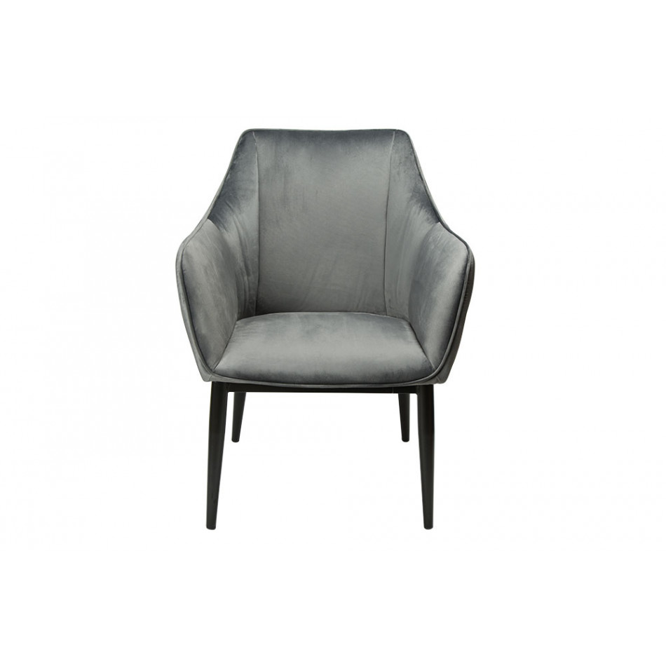 Armchair Sabara, grey colour, 64x60xH84cm, seat height 40cm
