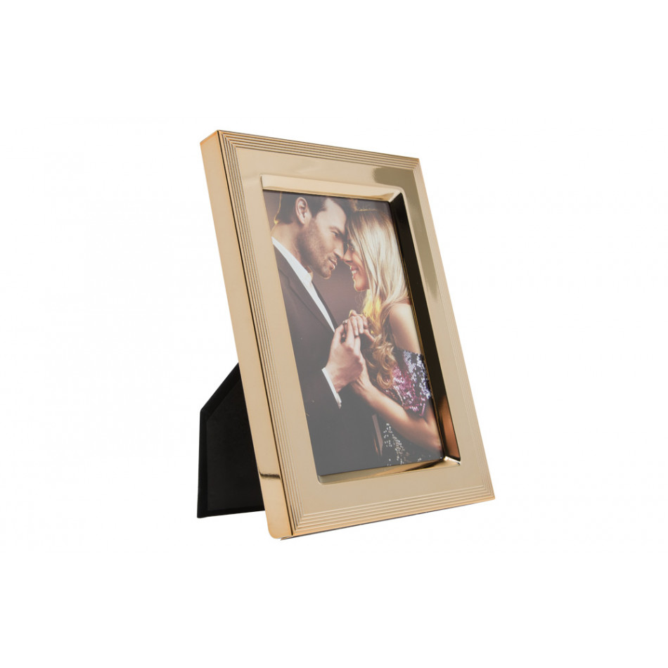Photo frame Monta, gold tone/steel, 19x13.9x2.2cm