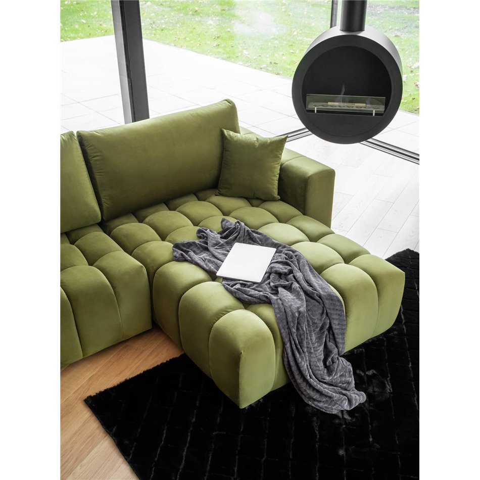 U shape sofa Elonito U Right, Nube 6, gray, H92x340x170cm