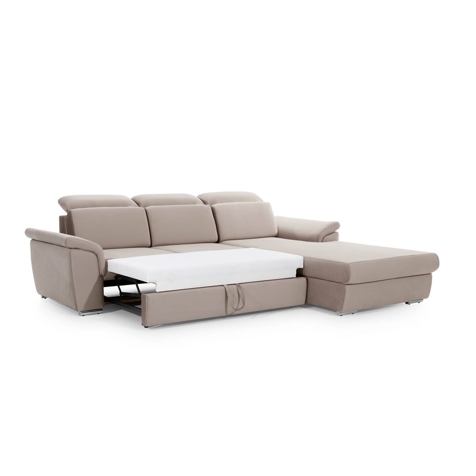 Corner sofa Eltrevisco L, Monolith 09, light brown, H100x272x216cm