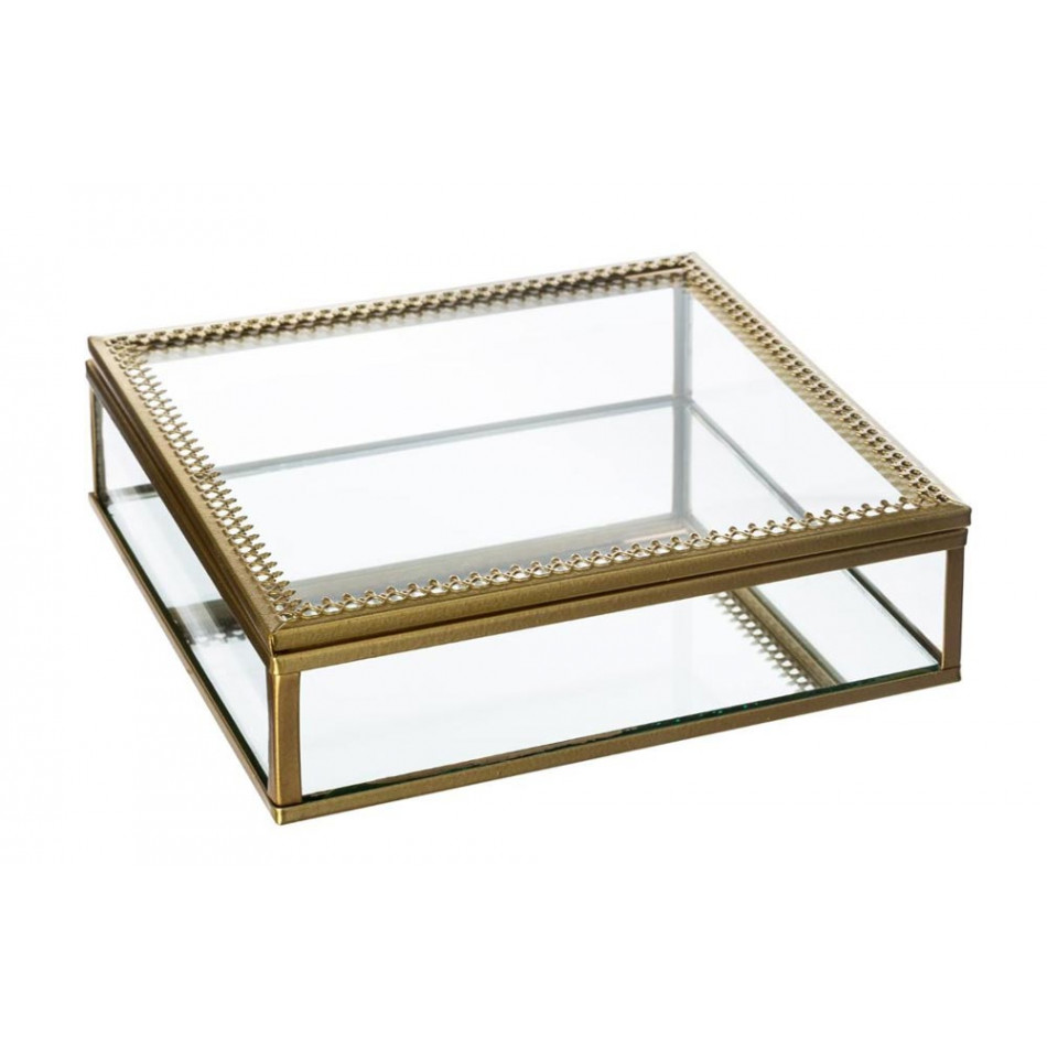 Decorative glass box Spirit M, H4x14x14cm