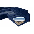 Corner sofa Elaurence R, Monolith 77, blue, H92x278x205cm