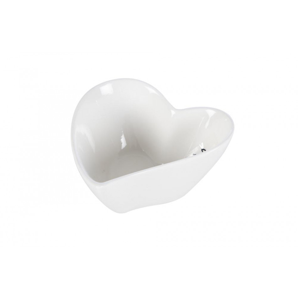 Heart bowl,  porcelain, white, 8x8x4cm