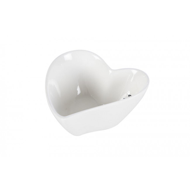 Heart bowl,  porcelain, white, 8x8x4cm