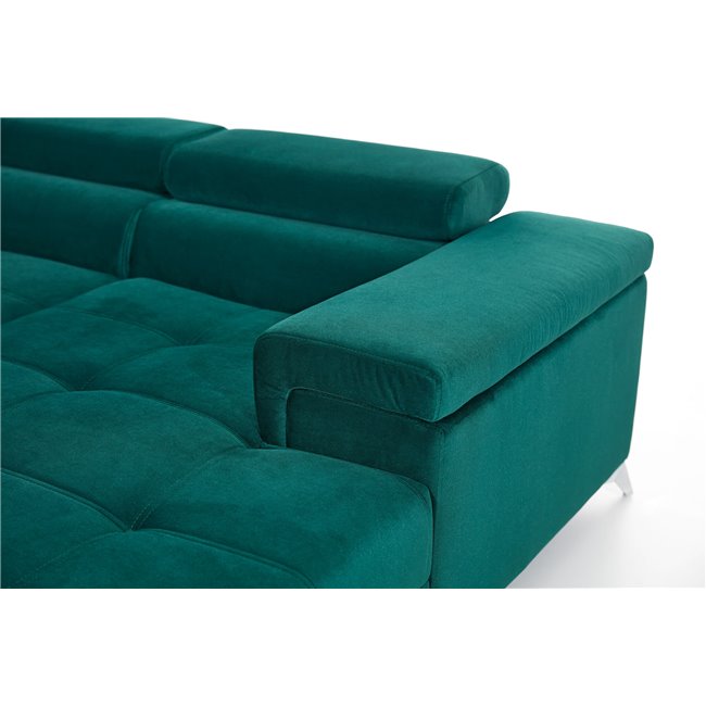 U shape sofa Elduaro U Right, Kronos 19, green, H90x345x202cm