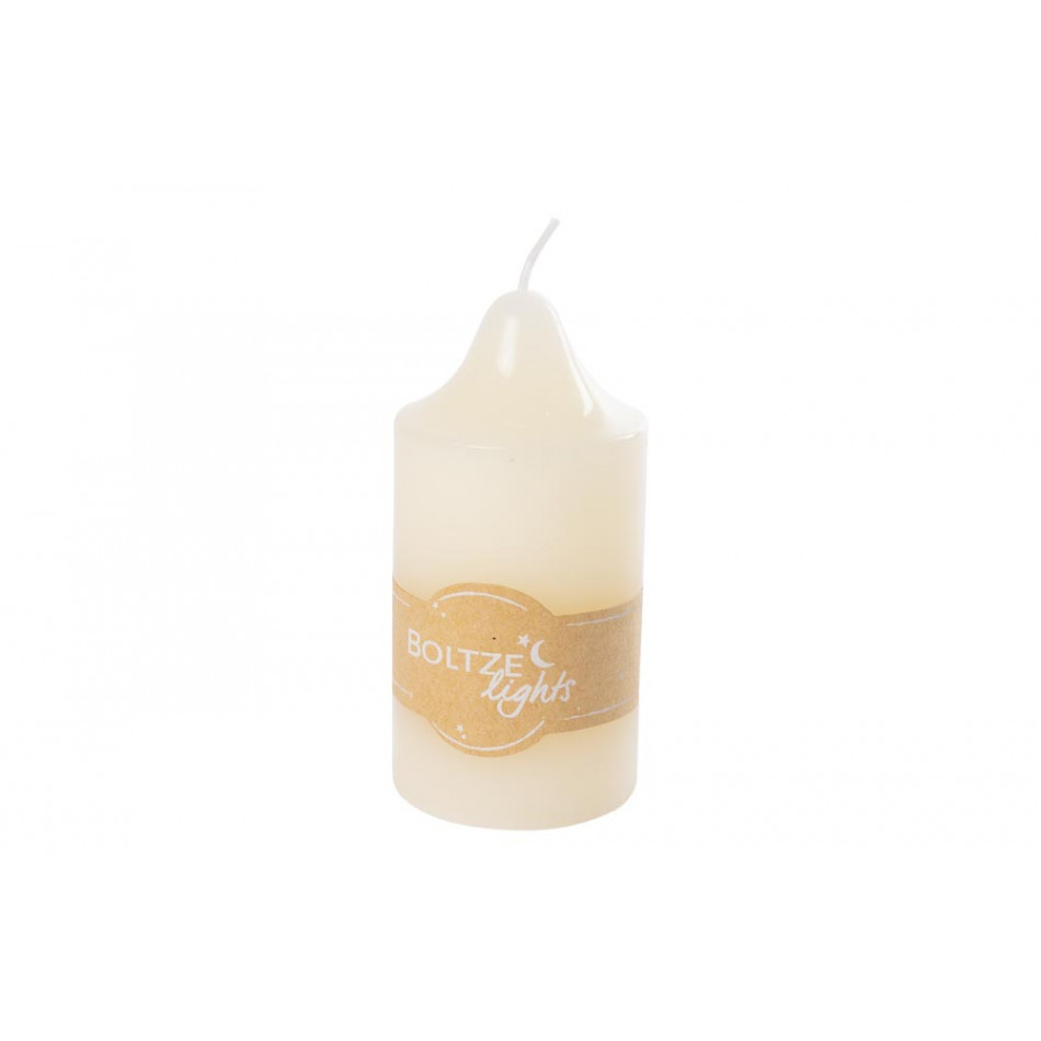 Church candle, cream color, H10cm, D5cm