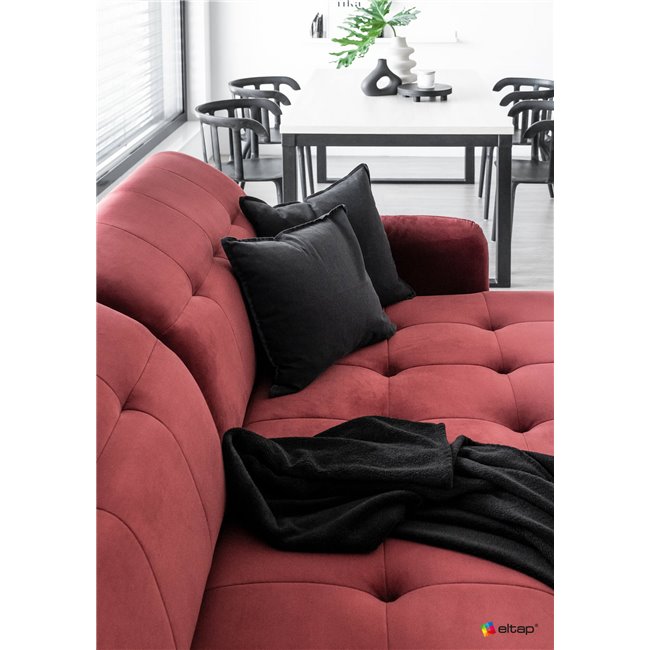 Corner sofa Elorelle L, Mat Velvet 75, green, H105x225x160cm