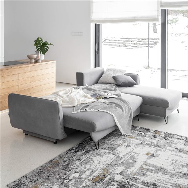 Угловой диван Elsilva L, Loco 06, серый, H100x276x201см