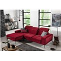 Corner sofa Eltorrenso R, Dora 63, red, H98x265x53cm