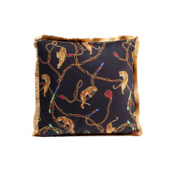 Decorative pillow Tiger Chain Black, 45x45cm